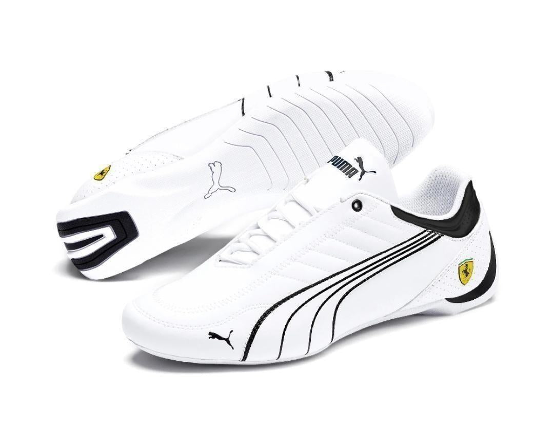 Puma Men's Scuderia Ferrari Kart Cat Sneaker, White Black-Galaxy Blue, 9 M US