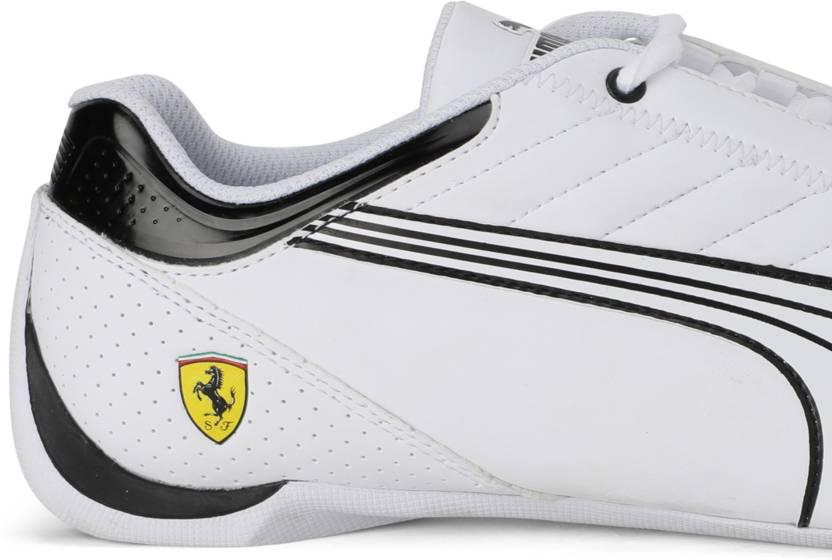 Puma Men's Scuderia Ferrari Kart Cat Sneaker, White Black-Galaxy Blue, 9 M US