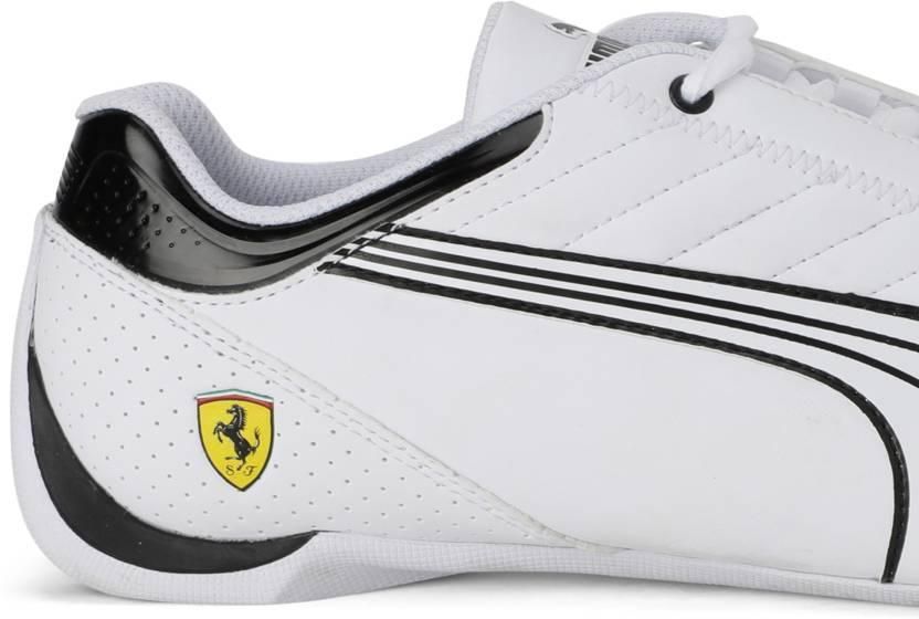Puma Men's Scuderia Ferrari Kart Cat Sneaker, White Black-Galaxy Blue, 9 M US