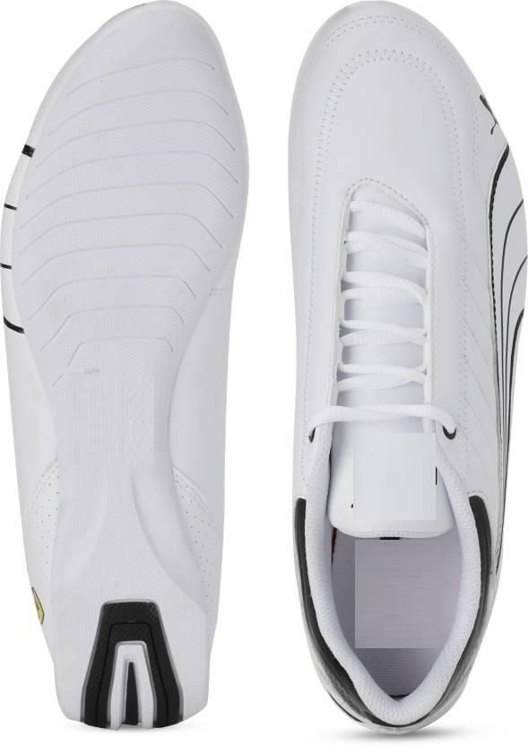 Puma Men's Scuderia Ferrari Kart Cat Sneaker, White Black-Galaxy Blue, 9 M US